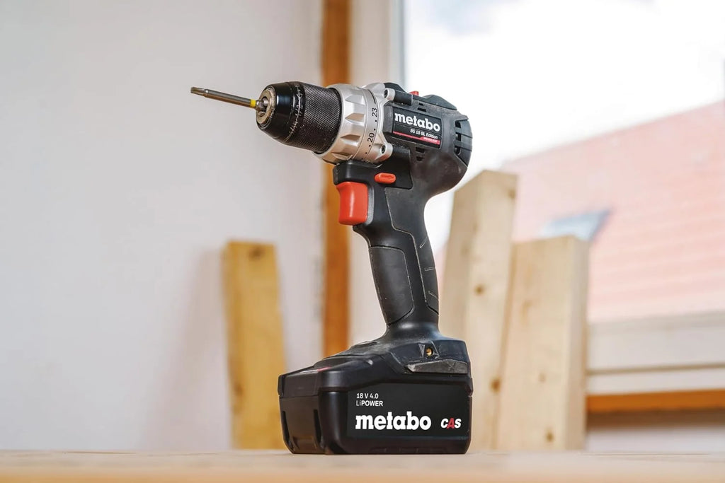metabo Wiertarka akumulatorowa BS 18 BL Edition 18 V, CAS, moment obrotowy 60 Nm, średnica wiercenia 36 mm, bezszczotkowa, kompaktowa i wydajna, do precyzyjnego wiercenia i wkręcania, z akumulatorem