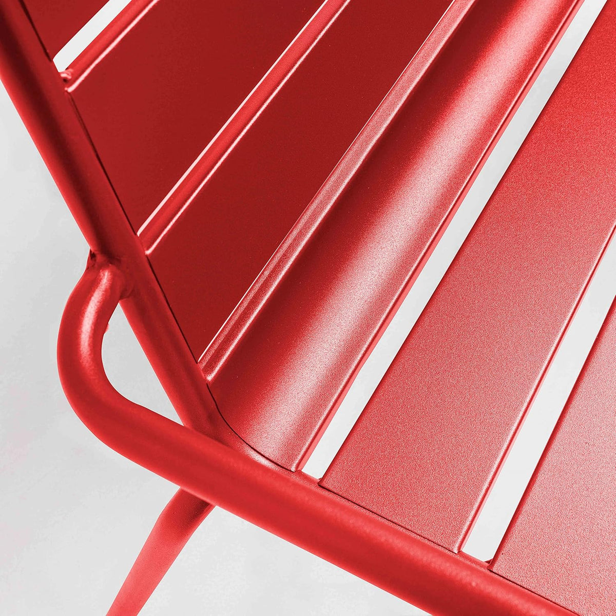 Banco de jardín de metal Oviala, rojo – Palavas