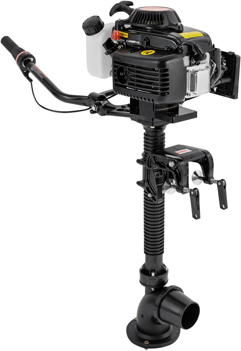 Motor fueraborda JJsdwin de 4 tiempos, motor de barco de 4 CV, potente motor fueraborda de 55 cc para botes inflables, barcos de pesca y embarcaciones de pesca, refrigerado por aire