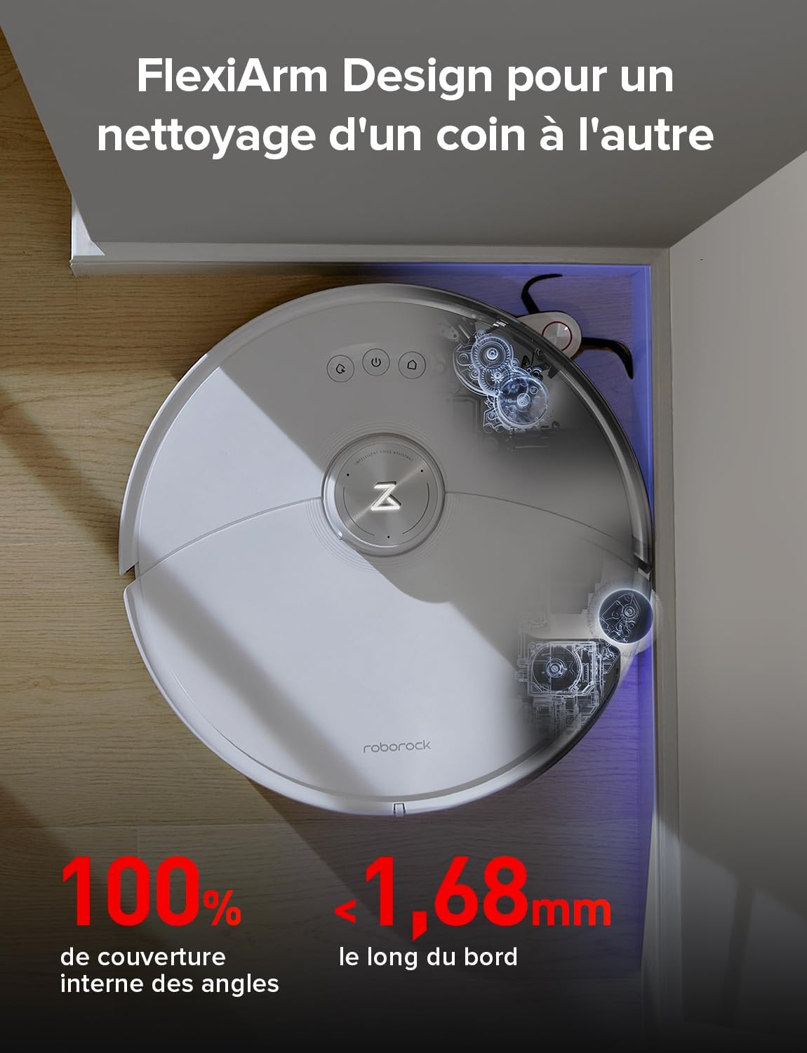 Roborock S8 MaxV Ultra Robot Aspirador con Estación 8 en 1, Robot Aspirador y Fregasuelos con Cepillo Lateral y Succión DuoRoller de 10000 Pa, Autolavado de Mopa y Bandeja a 60℃