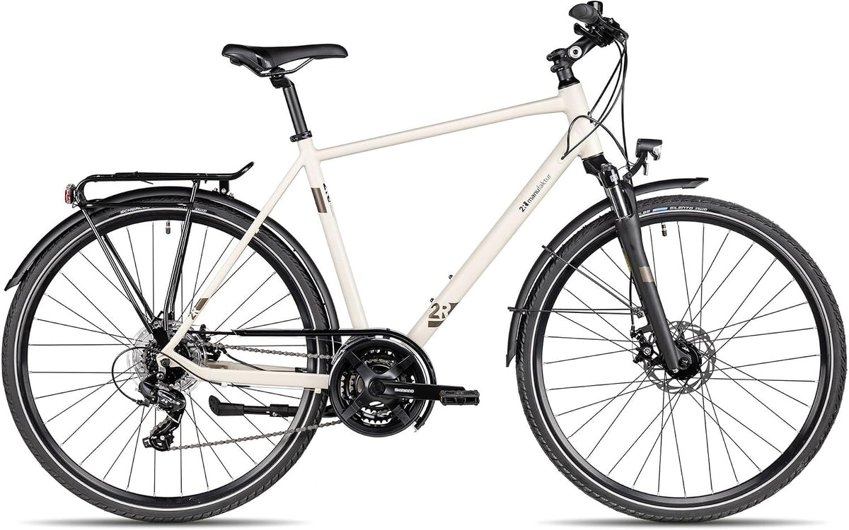TRS GO | Bicicleta de trekking | Bicicleta para hombre de 28 pulgadas | Transmisión de 21 velocidades | Freno de disco mecánico | incluye equipamiento para carretera