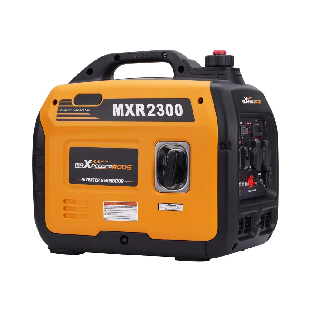 Generador inversor maXpeedingrods 2300W de gasolina, silencioso, 4 tiempos, portátil, 18,5kg, para camping, autocaravana, USB, enchufes 230V