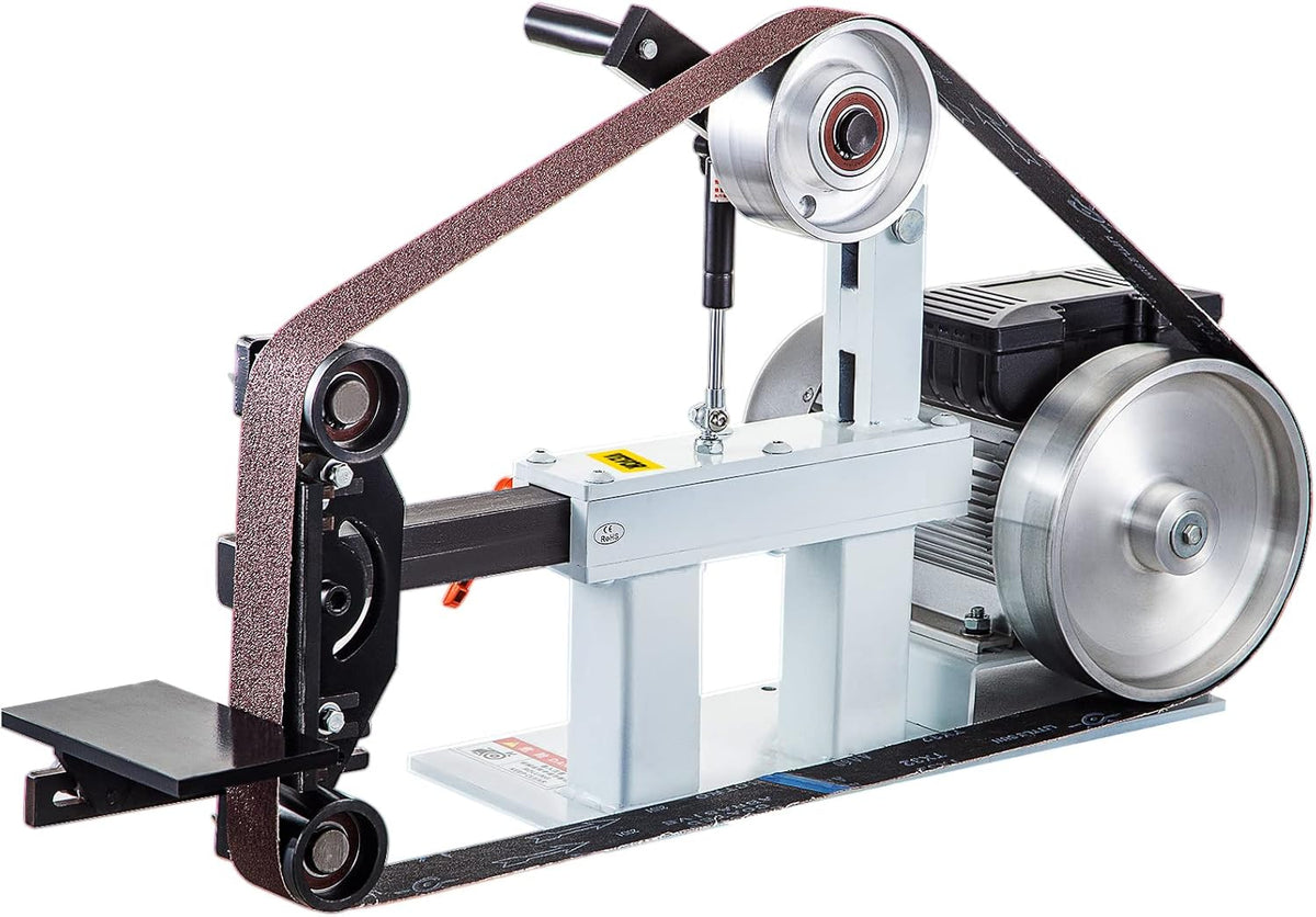 Lijadora de banda VEVOR 1500W, tamaño de banda 5,08x208,28 cm, velocidad constante 2800 r/min, lijadora de banda con varios tipos de lijado, para pulir herramientas, metal, madera y acrílico