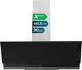Cecotec Dekoracyjny okap kuchenny Bolero Flux DT 904400 Matt Black A+++. Ssanie 416,5m³/h, 3 prędkości, niskie zużycie, silnik DC, sterowanie ruchem i dotykiem, matowe szkło, korpus ze stali