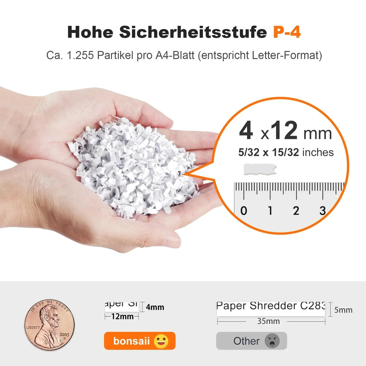 Destructora de papel bonsaii AutoFeed 200 hojas P4 microcorte 60 min, depósito extraíble de 31 L, silenciosa 58 dB C283