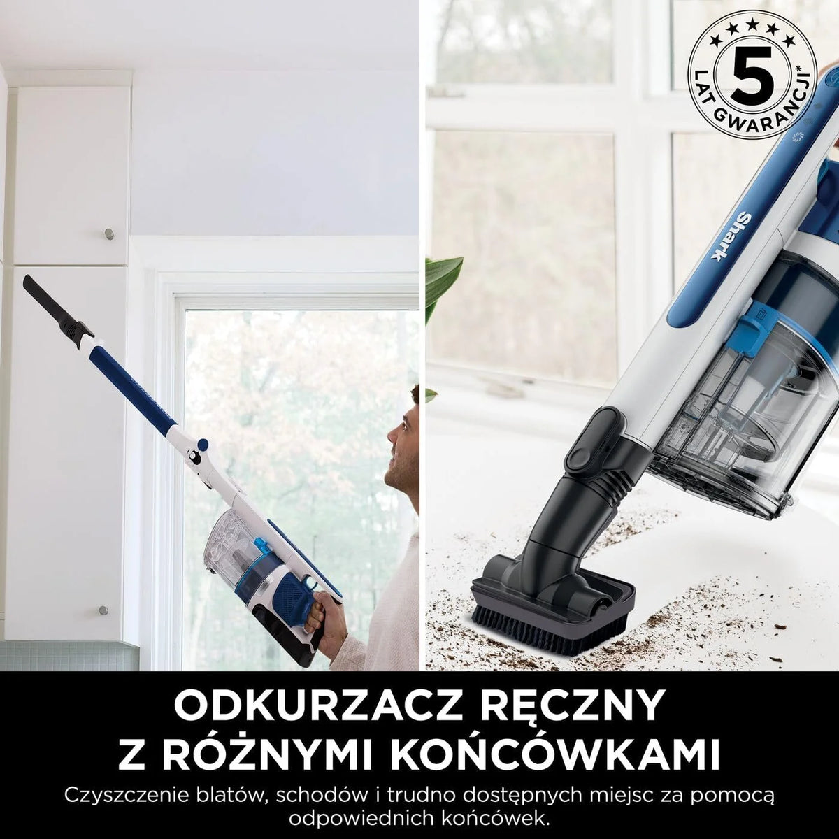 Shark PowerPro odkurzacz bezprzewodowy, granatowy metaliczny, IZ380EU