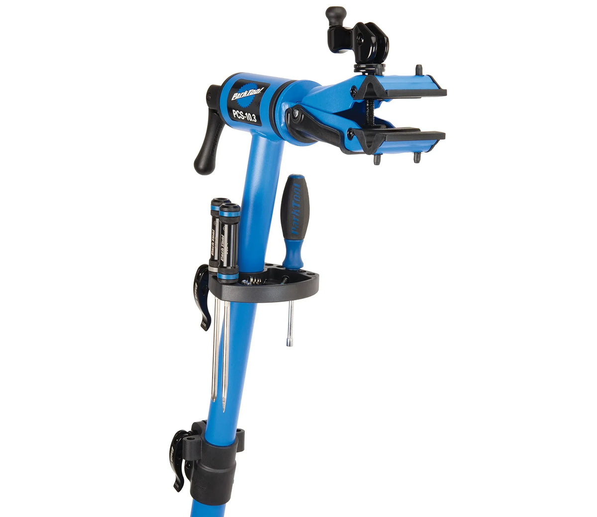 Soporte de reparación para bicicletas PCS-10.3, ajustable en altura, plegable, con pinza regulable 37 × 37 × 145 cm