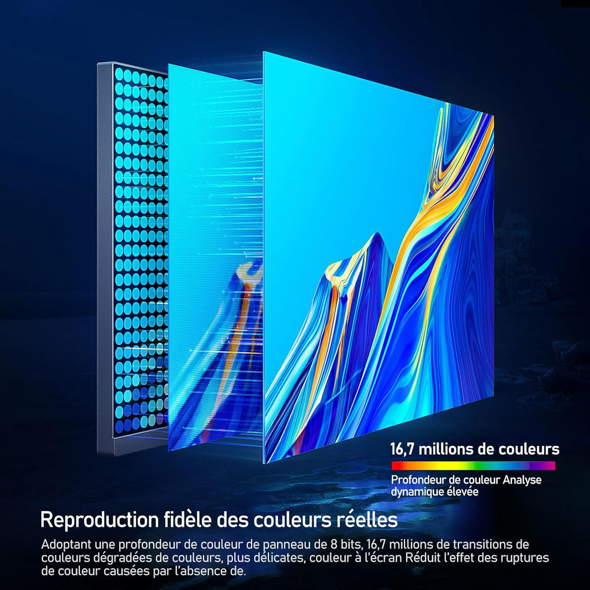 Gawfolk Monitor de PC de 32 pulgadas 4K UHD, monitor de computadora ultraclaro (3840×2160p), 100% sRGB, ángulo de visión de 178°, HDMI, Display Port, compatible con montaje en pared de 100 × 100 mm - Negro
