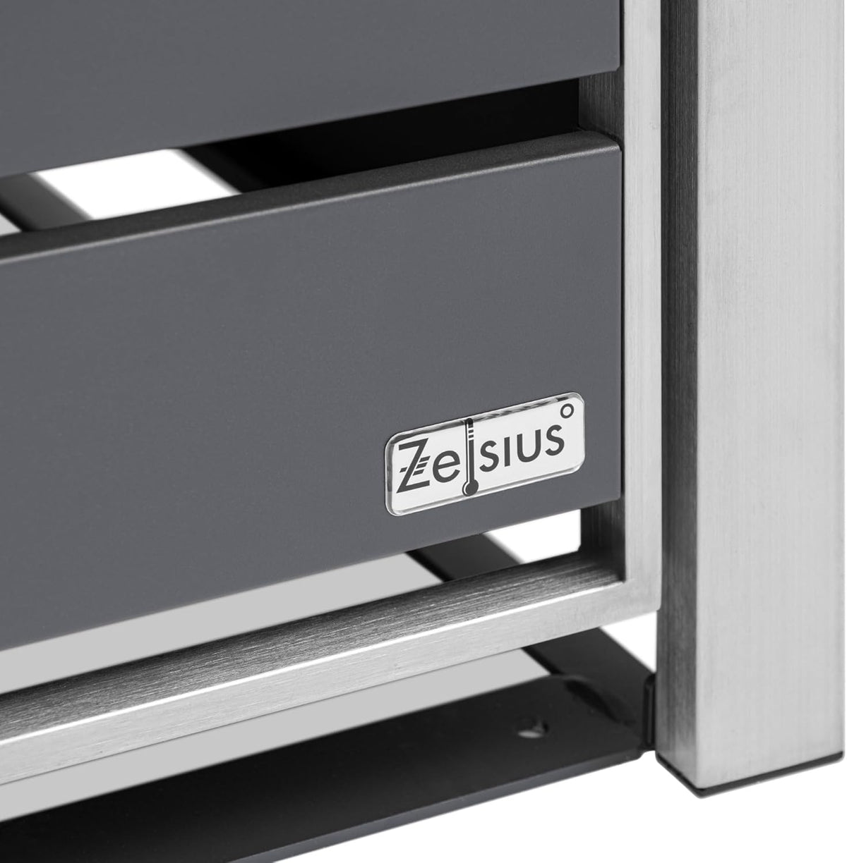 Zelsius - Cubo para 2 cubos de basura de acero inoxidable | (An) 132 x (P) 80 x (Al) 117 cm | Antracita RAL7016 | incl. posibilidad de ampliación | Revestimiento para cubos de basura, caja de basura para jardín, caseta para cubos de basura