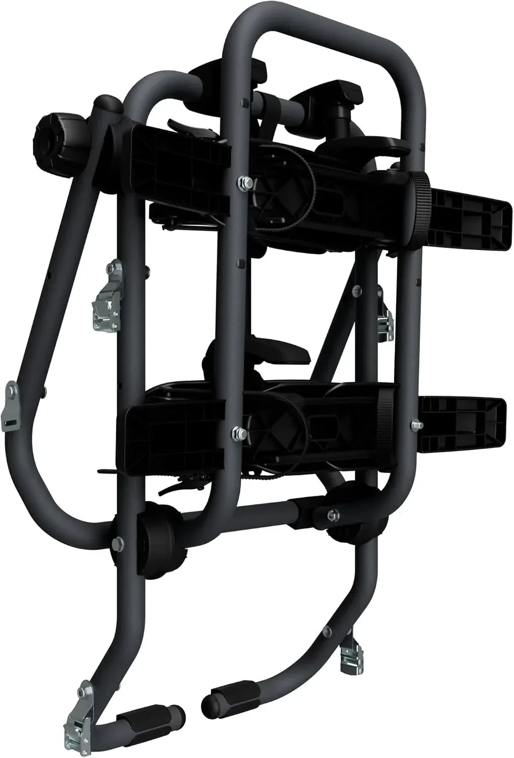 Portabicicletas trasero 10444 para 2 bicicletas de 12-29 pulgadas hasta 45 kg, plegable, acero, soporte de cuadro bloqueable