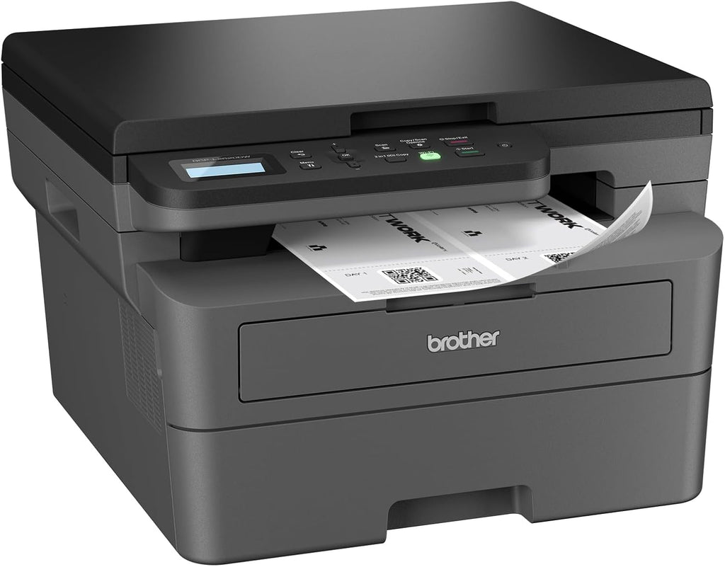 Impresora multifunción láser monocromo 3 en 1 Brother DCP-L2620DW, 32 ppm, impresión a doble cara automática, panel de control LCD de 2 líneas, USB y Wi-Fi de 5 GHz