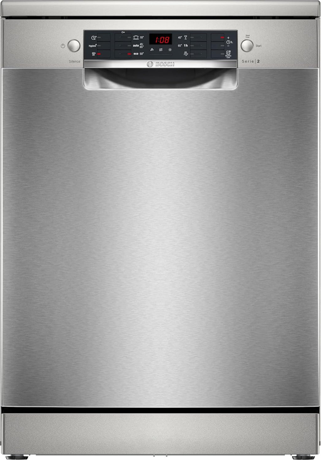 Bosch SMS26AI01F, Serie 2, Lavavajillas 60 cm, Libre instalación, Acero inoxidable