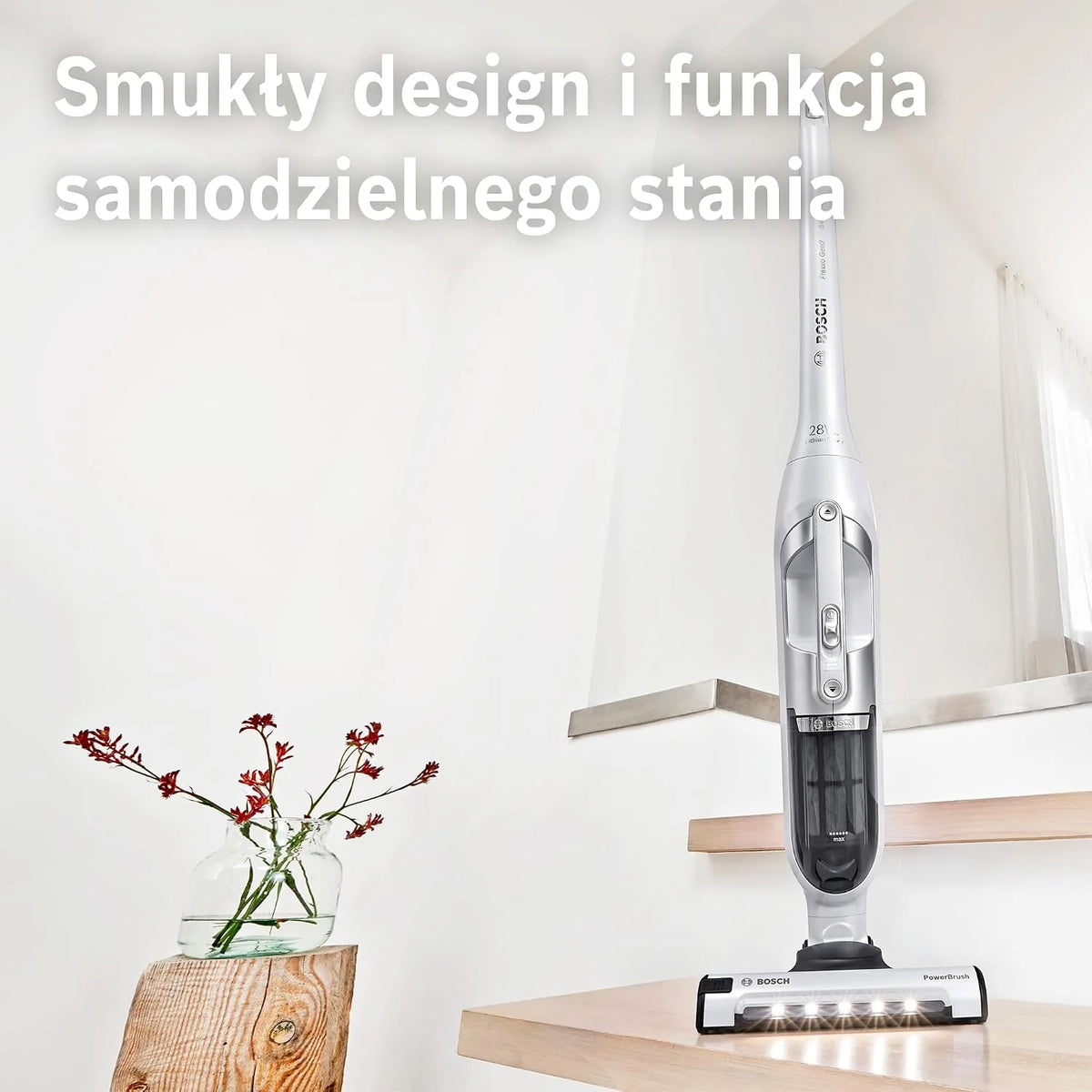 Bosch Flexxo Gen2 Serie 4 Odkurzacz 28 Vmax, BBH3ALL28, white metallic