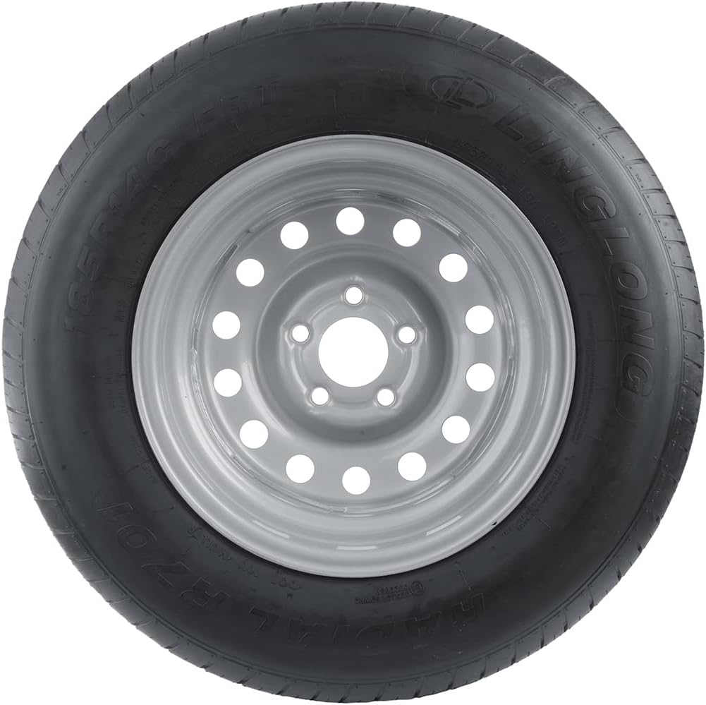 UNITRAILER Rueda reforzada completa para remolque 185 R14 C 104/102 N - Llanta 5,5Jx14 con distancia entre tornillos 5x112 - 14 pulgadas para remolques utilitarios y caravanas