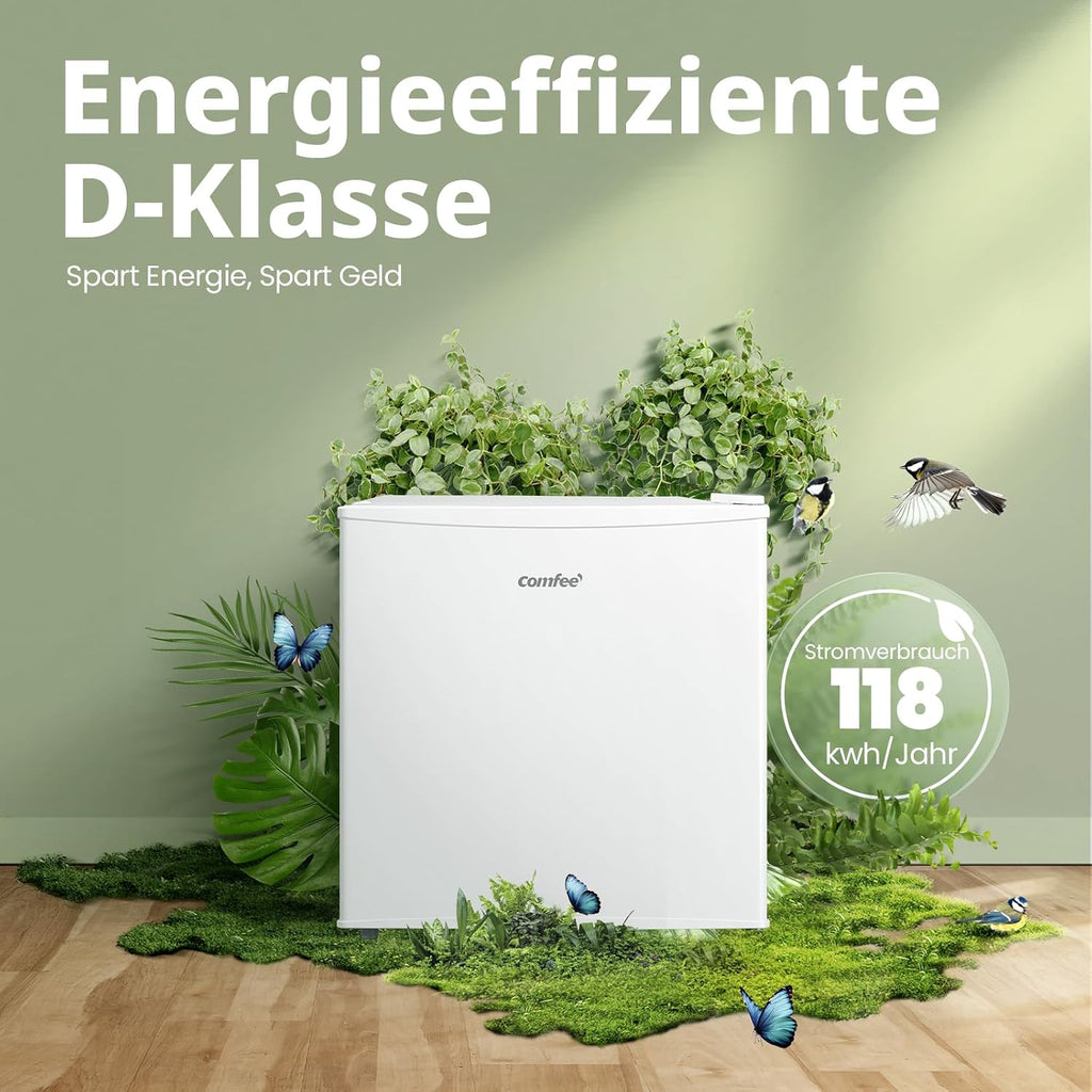 COMFEE RCU40WH3EU(E) Mini Congelador de 31L (-24℃) con compresor Inverter, eficiencia energética D, capacidad de congelación de 4 estrellas, silencioso 39 dB, congelador de mesa compacto para oficina, cocina, residencia de estudiantes
