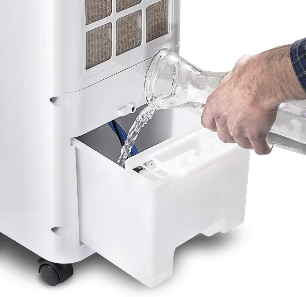 Enfriador de aire TROTEC PAE 21, climatizador portátil 3 en 1, enfriador de aire, purificador de aire, ventilador (3 niveles de velocidad, silencioso, función de oscilación)