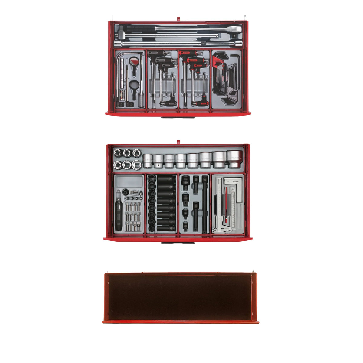 Juego de herramientas completo Teng Tools de 569 piezas con carro de 53 pulgadas de ancho - TCMMIND08