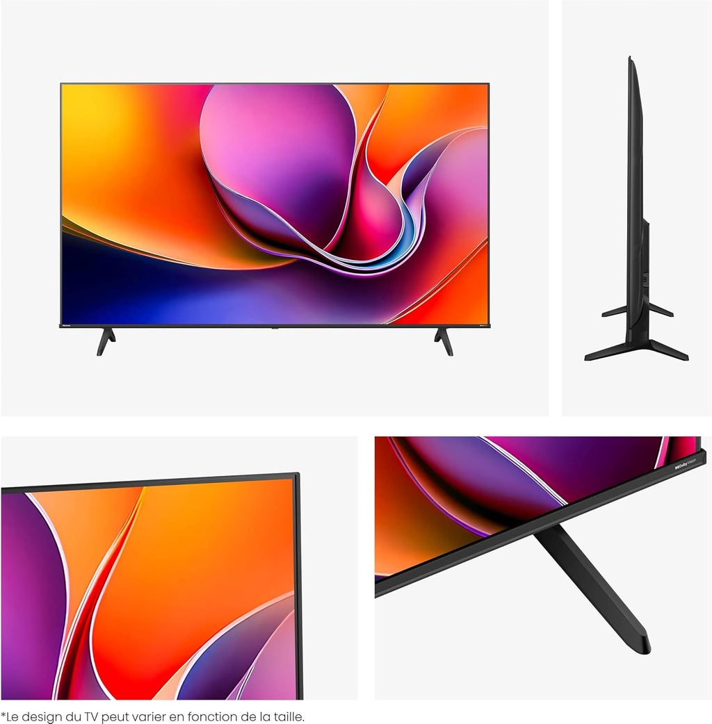 Hisense Smart TV 43 pulgadas 43A6Q 4K UHD Dolby Vision HDR VIDAA con Youtube, Netflix, Disney+, Channel + (Modelo 2025)