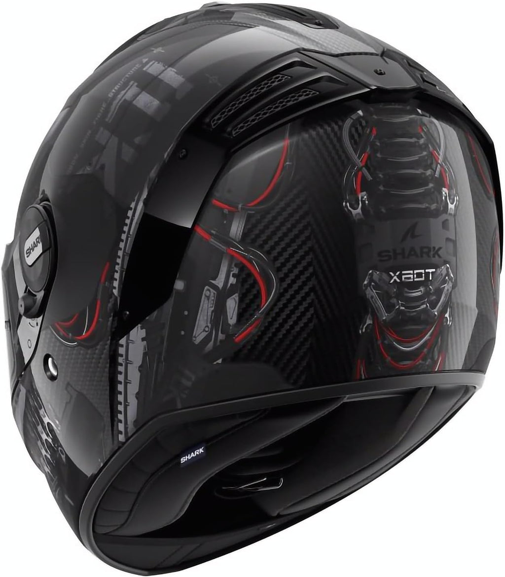 SHARK, Casco de moto integral Spartan RS Carbon Xbot Negro / Gris DAA, S