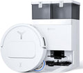Robot aspirador ECOVACS T50 Pro Omni, 15000Pa mejorado respecto al T30 Pro Omni, cepillo lateral y mopa extensibles, adición automática de solución de limpieza, lavado con agua caliente a 75℃, blanco