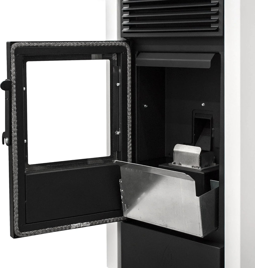 STUFE A PELLET ITALIA California 10 KW WiFi | Piecyki na pellet 90% wydajności Ogrzewa 80m² Autonomia 20 godz. Programowalne sterowanie WiFi 5 prędkości i mocy Kompaktowa konstrukcja 24M