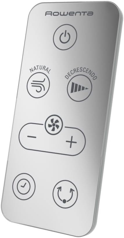 Ventilador de pie Rowenta VU5870 Turbo Silence Extreme+ | Mando a distancia | 5 velocidades | Desconexión automática | Temporizador | Oscilación automática | Altura regulable, blanco