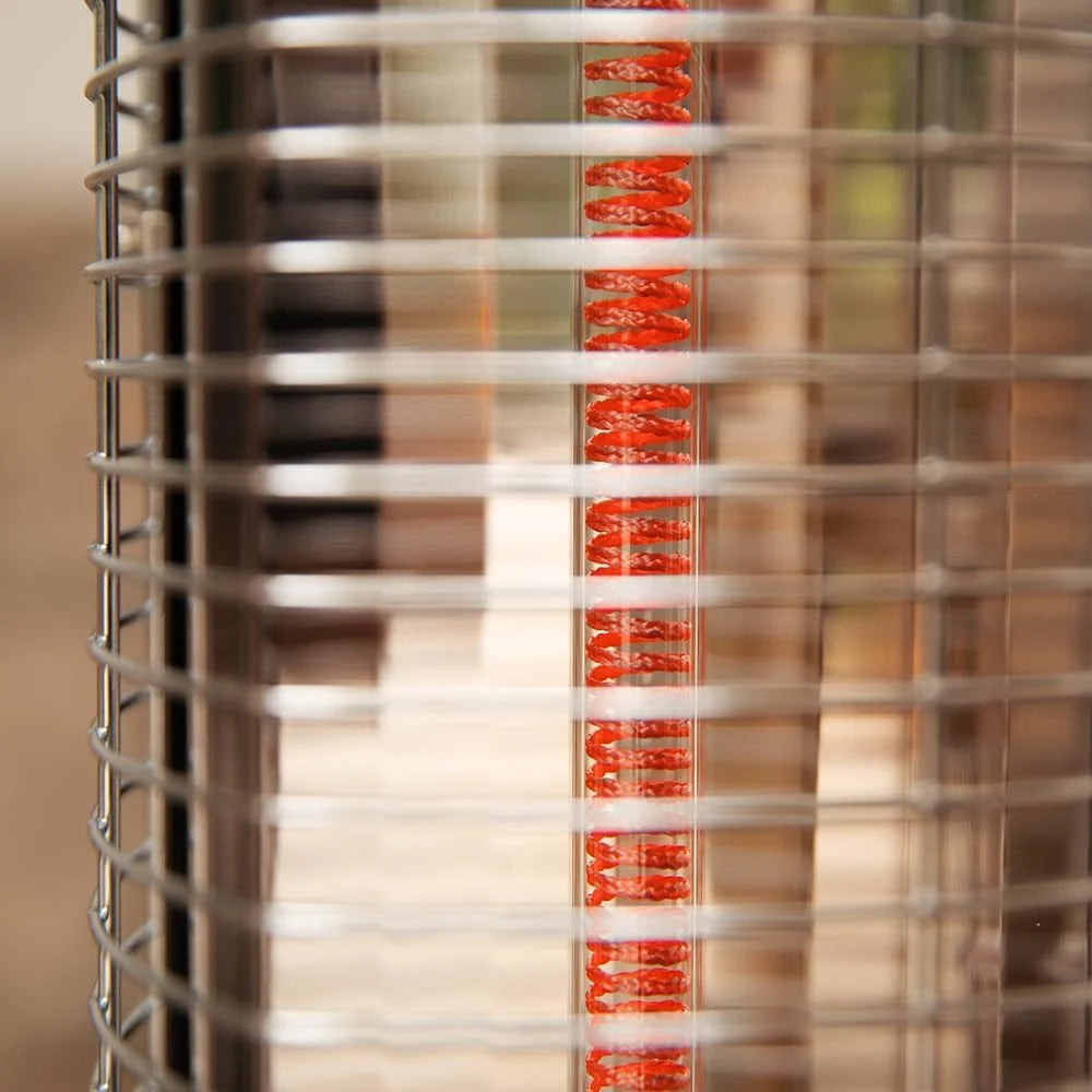 Cecotec Zewnętrzny grzejnik elektryczny Wieża ReadyWarm 1000 Power Tower. 1000 W na 2 poziomach, Technologia Halogen, Oscylacja, Ochrona IP55, Timer i pilot zdalnego sterowania