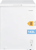 COMFEE' RCC146WH2EU(E) Congelador arcón independiente 143L convertible en congelador/refrigerador, compresor inverter, 4 estrellas, apto para dependencias, garajes y cobertizos, blanco [Clase energética E]