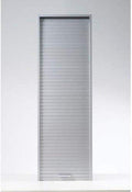 SIMMOB Armario con persiana 123,6 x 40 x 35 cm – armario alto estrecho con puerta de persiana – independiente o para montaje en pared – 3 estantes ajustables – armario de cocina aluminio mate