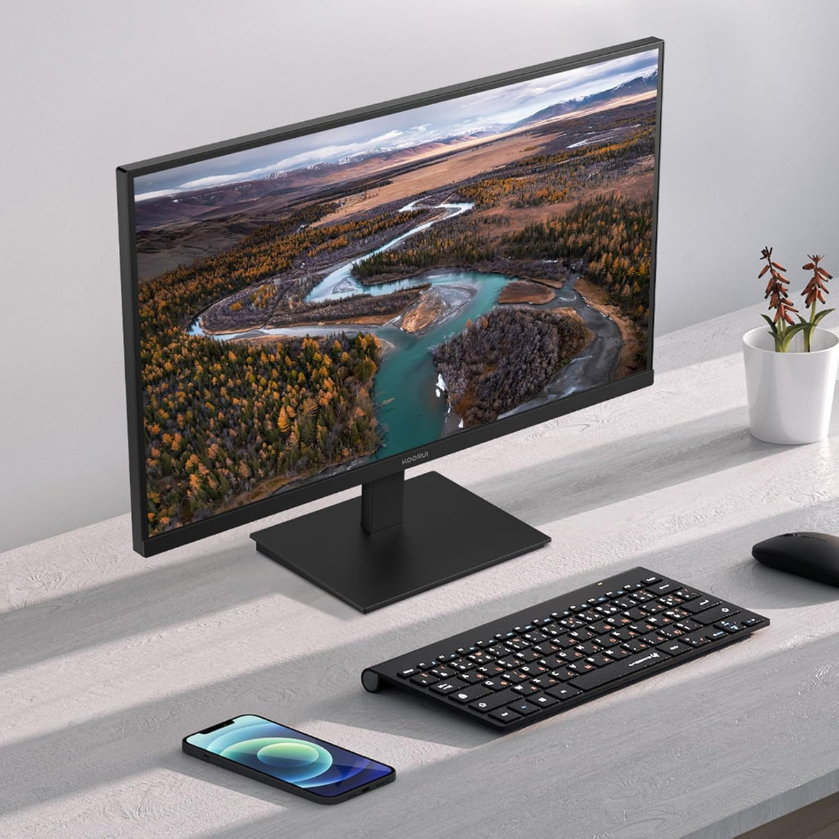 Monitor gaming KOORUI E2711K de 27 pulgadas, FHD 1920 x 1080 144Hz, IPS, Adaptive Sync, HDMI 1.4, cuidado ocular, inclinable de -5° a 15°, VESA 100 x 100mm