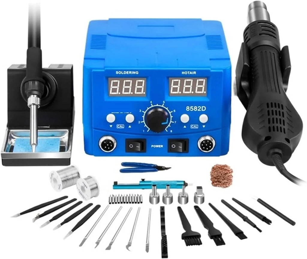 Stacja Lutownicza, 2 W 1 800W SMD Stacja lutownicza stacja przeróbka gorącego pistoletu DOPROWADZIŁO Cyfrowe elektryczne lutownicze BGA spawalnicza(PSST001 P01)
