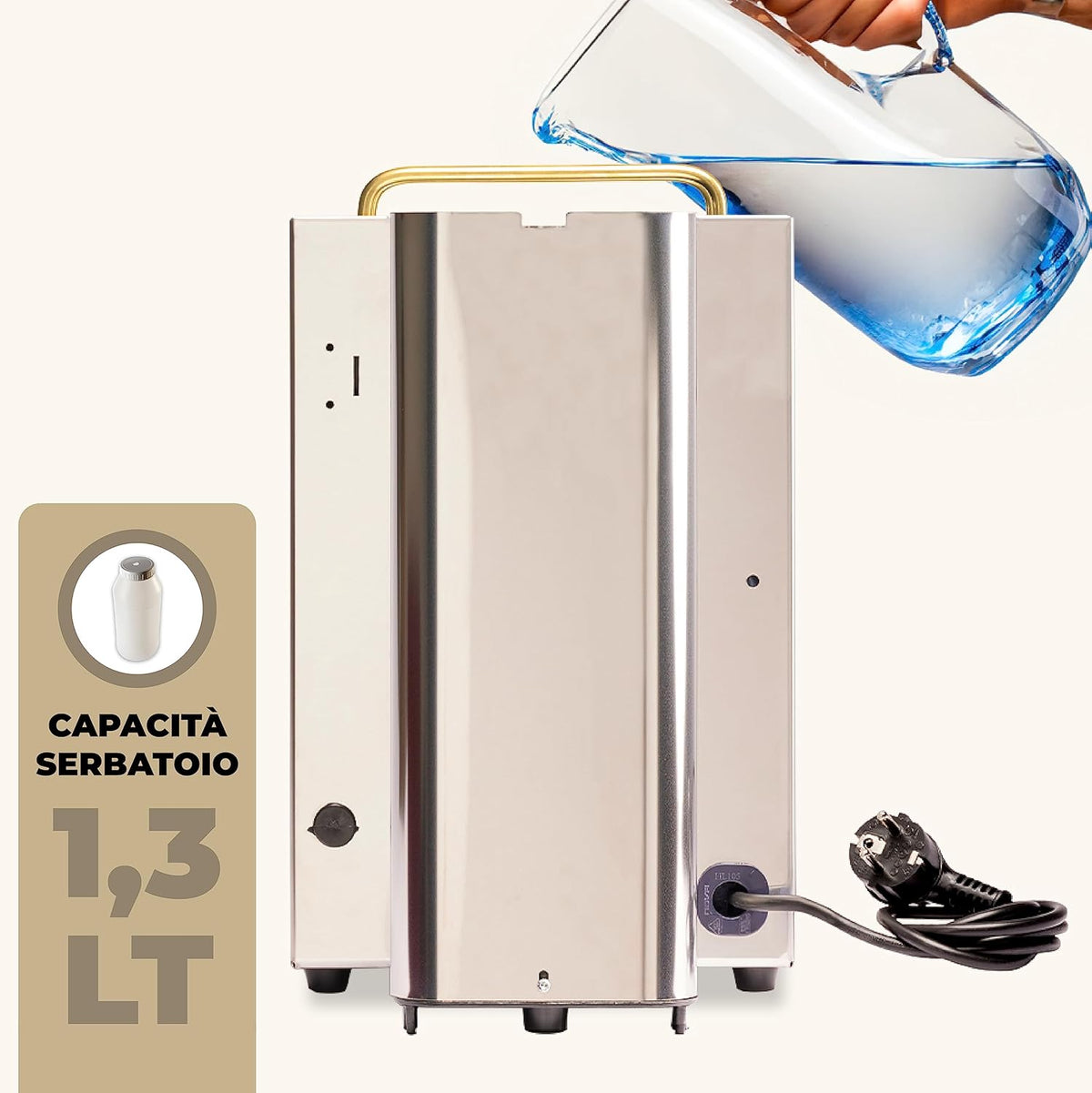 Cafetera Faber PRO Total Deluxe de latón, papel ESE de 44 mm, 1,3 litros, (blanco)