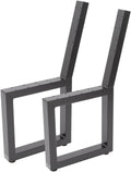 Estructura para banco, banco, silla, mesa de comedor, rincón de asiento, estructura de metal para bricolaje, banco de jardín (juego de 2, negro mate RAL 9005)