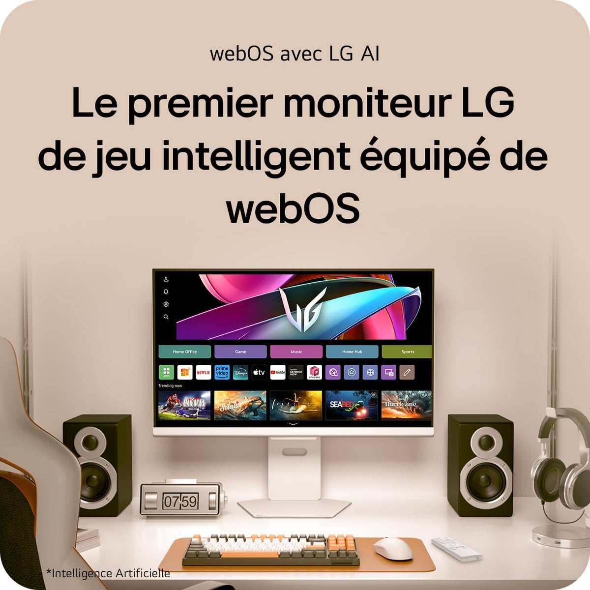 LG Ultragear™ 32G810SA-W Monitor Gaming de 32" - Panel IPS con resolución UHD (3840x2160), 1ms 144Hz, DisplayHDR™ 400, DCI-P3 95% (CIE1976), FreeSync Premium, Compatible con G-Sync