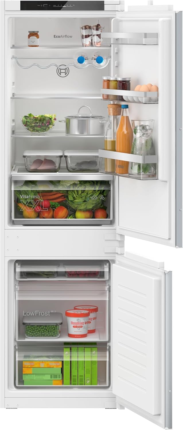 Bosch KIV86VSE0, Serie 4, Frigorífico combinado, Encastrable, 177.2 x 54.1 cm, 183 L / 84 L