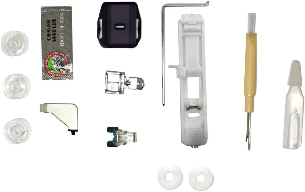 Máquina de coser Alfa Practik 9, 34 puntadas, luz LED, chasis metálico