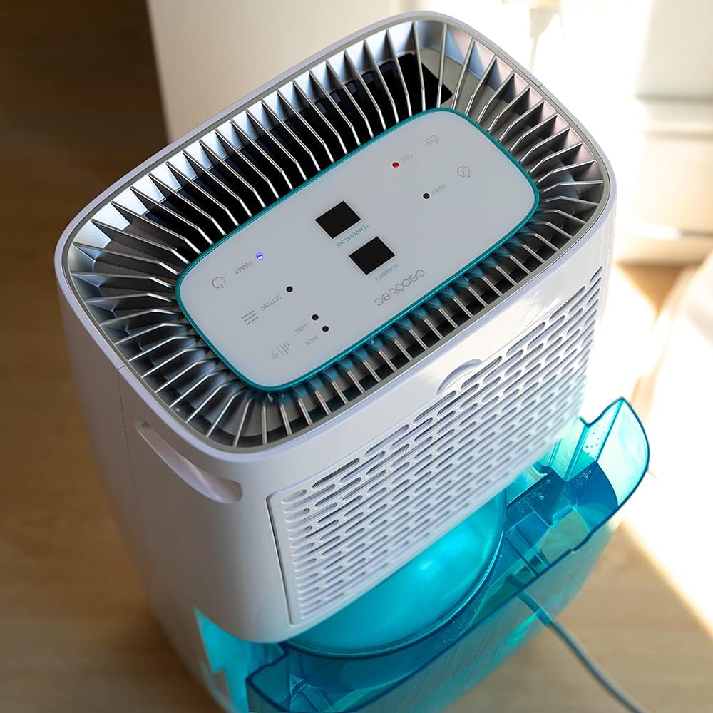 Cecotec Wydajny osuszacz BigDry 4000 Expert Connected 10L Pojemność 2,5L Sterowanie Wi-Fi Sterowanie dotykowe Wyświetlacz LED Zegar 24h 2 prędkości Wybór wilgotności