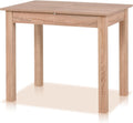 Mesa de comedor inteligente de 90x60 cm en roble, mesa de cocina extensible hasta 130 cm, mesa de comedor de madera contrachapada incl. placa de extensión, mesa moderna para hasta 6 personas