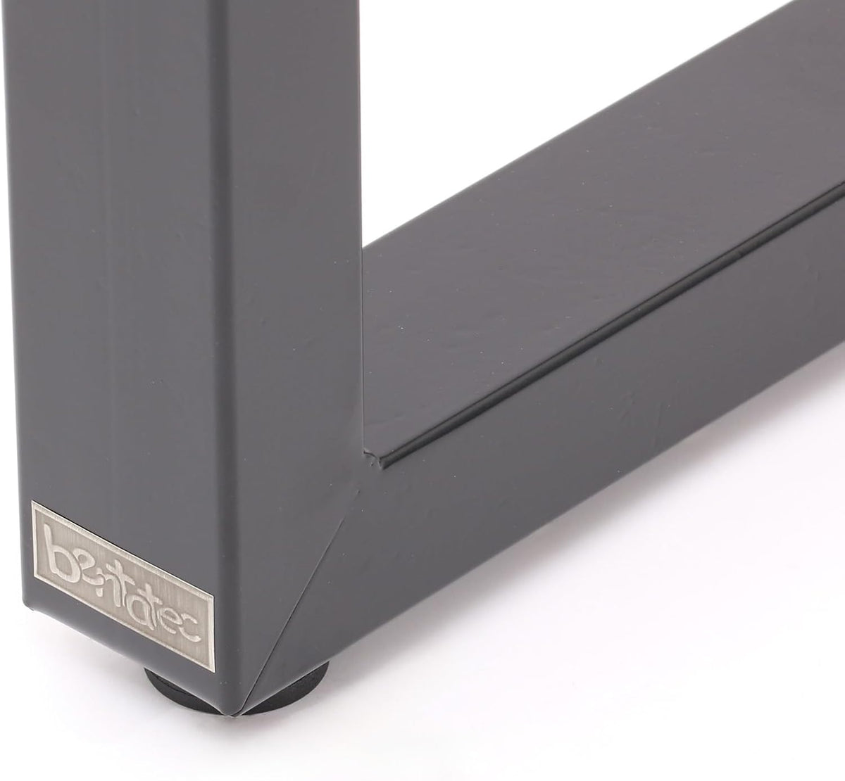 Estructura para banco, banco, silla, mesa de comedor, rincón de asiento, estructura de metal para bricolaje, banco de jardín (juego de 2, negro mate RAL 9005)