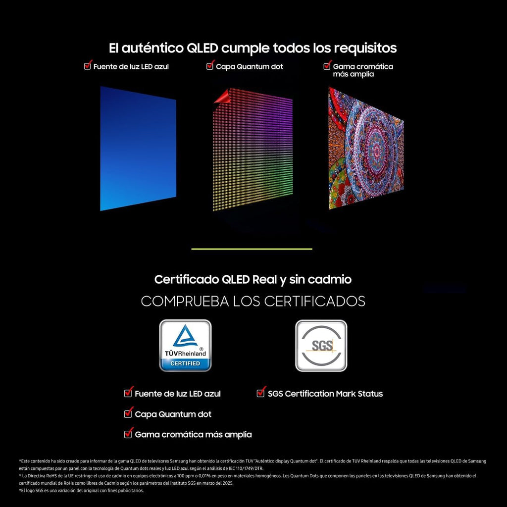 Samsung TV 50 pulgadas QLED QE1F 4K Smart TV, imagen y sonido con IA 4K, Samsung Vision AI, el auténtico Quantum Dot TV Plus