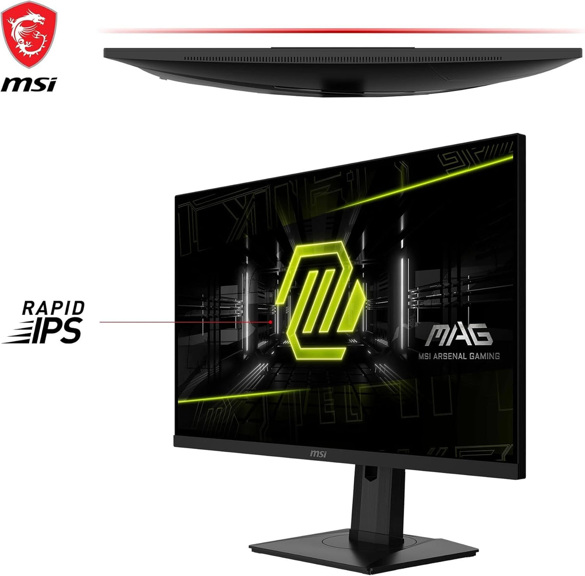 Monitor Gaming MSI MAG 274QRF QD E2 de 27 pulgadas WQHD - Panel Rapid IPS Quantum Dot 2560 x 1440, 180 Hz / 1 ms, gama de colores sRGB 120%, DisplayHDR 400 - DP 1.4a, HDMI 2.0b, USB tipo C