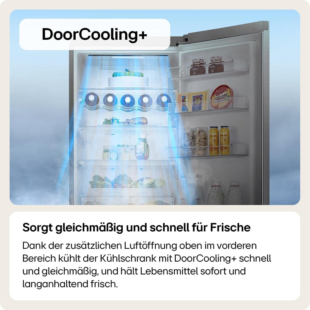Frigorífico Side by Side LG GSGV81PYLL, Clase E, 635 L, Instaview, frigorífico con congelador, dispensador de hielo, hielo picado y agua, Total NoFrost, compresor Smart Inverter, Wi-Fi