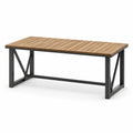 Mesa de jardín de madera y metal 180x90x75 cm