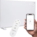 DREAM HEAT Ogrzewanie na podczerwień 720 W z panelem dotykowym, energooszczędne, pilot zdalnego sterowania, WiFi, sterowanie za pomocą aplikacji, funkcja timera, ogrzewanie elektryczne, promiennik,