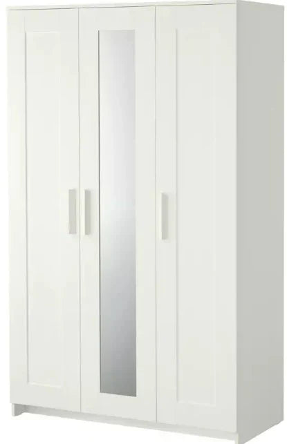 Armario IKEA BRIMNES de 3 puertas, blanco, 117x190 cm