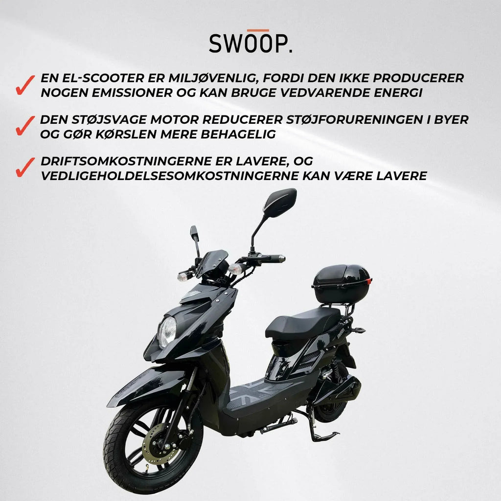 Scooter Eléctrico Elegante Swoop Negro 1000W