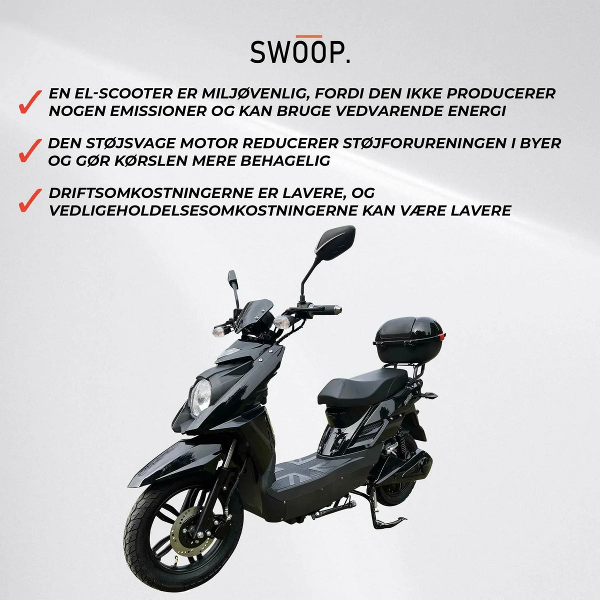 Scooter Eléctrico Elegante Swoop Negro 1000W