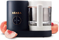 BÉABA - Babycook Néo - Robot para bebés hecho en Francia - Batidora-Cocedor - Bol de cristal y cubeta de acero inoxidable - Diversificación alimentaria - Potitos caseros para bebés - Cocción al vapor suave y rápida - Azul noche