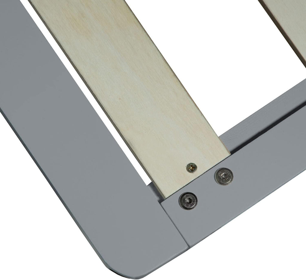 Homestyle4u Cama familiar 270x200 cm, cama de palés de madera maciza, gris | Modular de 3x 90x200 cm – incl. somier, pino macizo, altura 28 cm, para dormitorio y habitación infantil