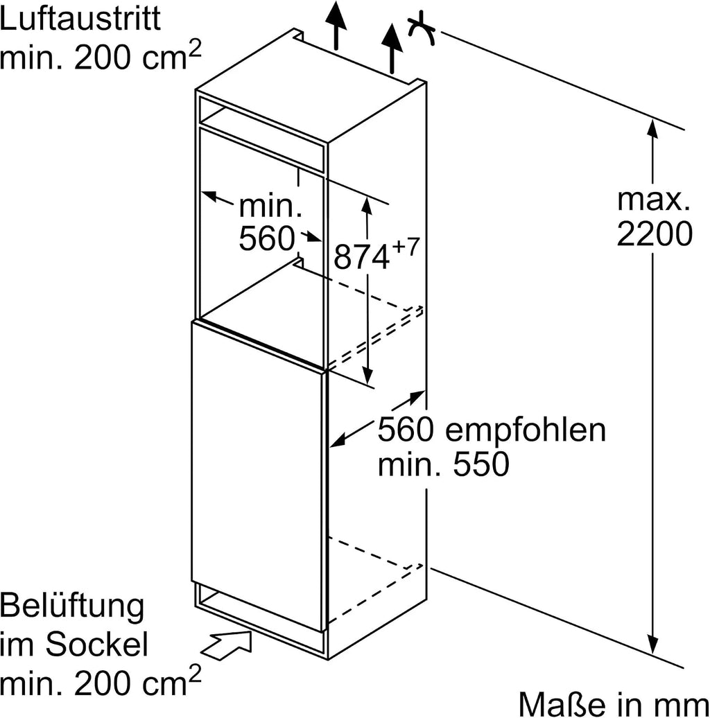 SIEMENS KI21RADD1 lodówka do zabudowy iQ500, wbudowana lodówka bez zamrażarki 87,4 x 56 cm, chłodzenie 136 l, HyperFresh Box, oświetlenie LED, superCooling, autoAirflow